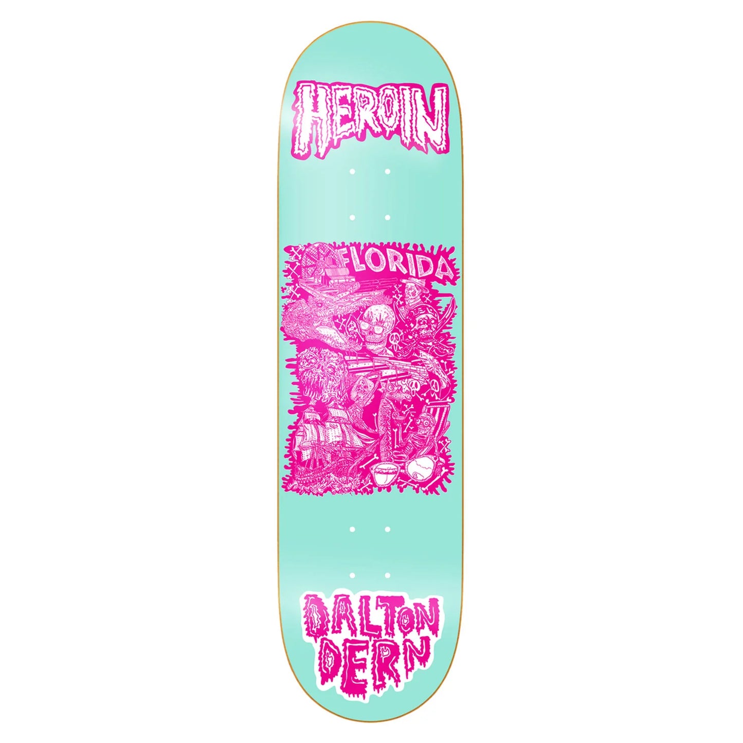 Heroin Skateboard Deck Dern Allegory of Fear 8.5" x 32"