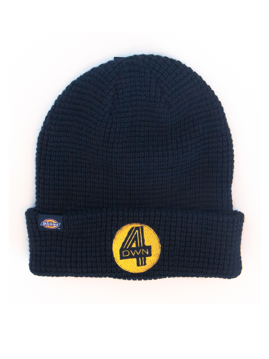 4DWN Logo Beanie Black Knit