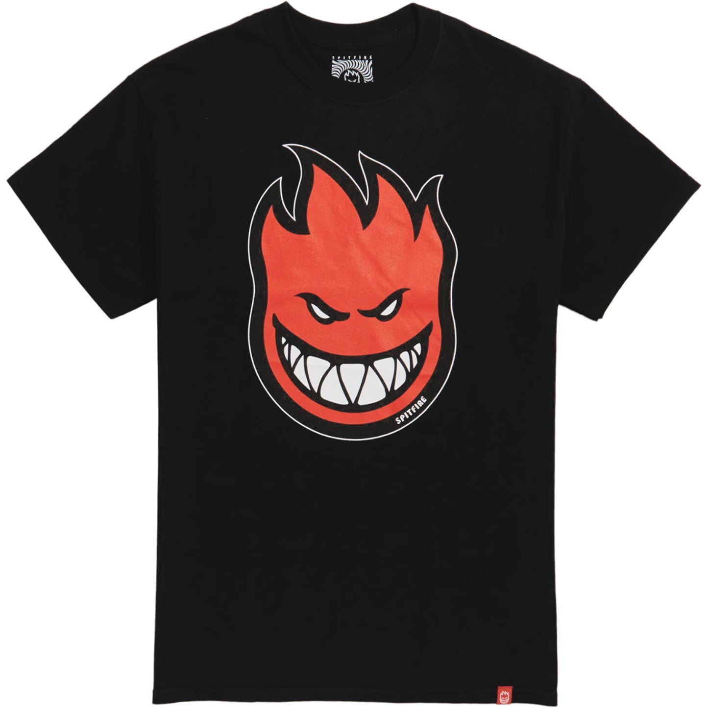 Spitfire S/S BIG HEAD BLACK/RED