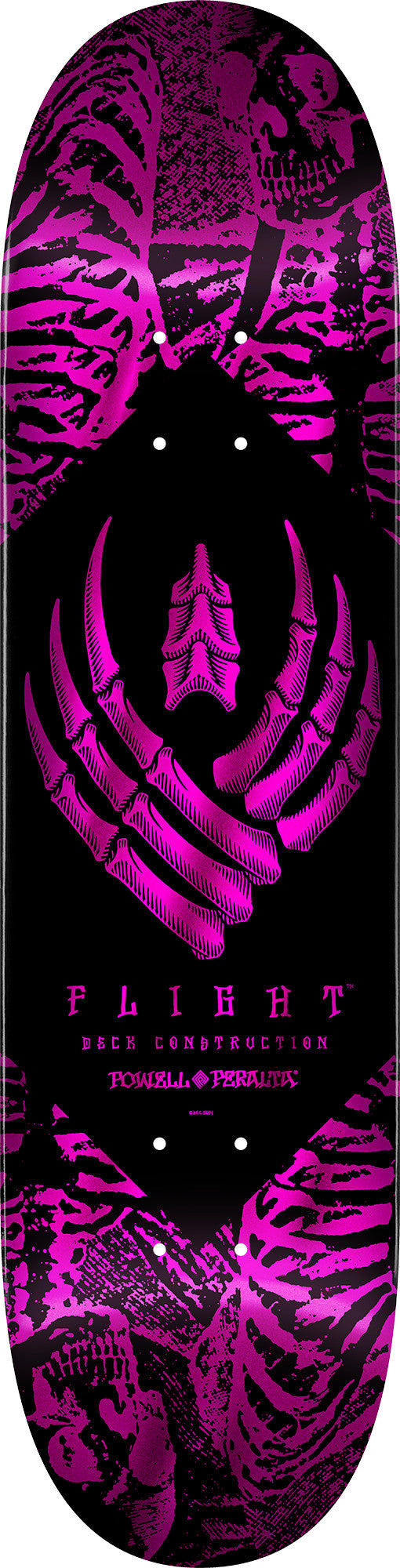 Powell Peralta Skeleton Foil Pink FLIGHT® Skateboard Deck - 8" K26
