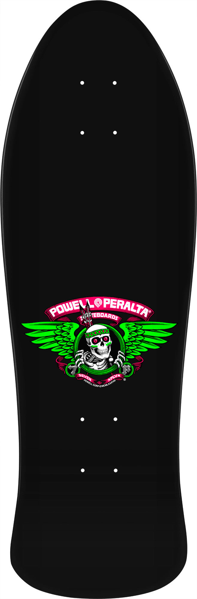 Powell Peralta Steve Saiz Totem Reissue Skateboard Deck Blacklight- 10 x 30.810