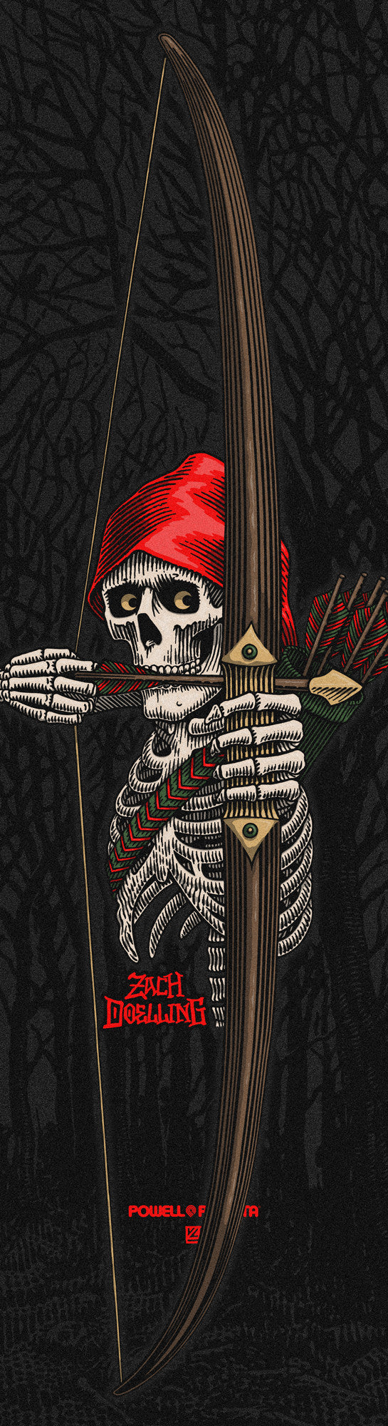 Powell Peralta Zach Doelling Archer Black Grip 10.5 x 33