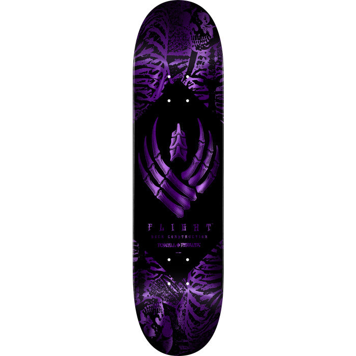 Powell Peralta Skeleton Purple Foil FLIGHT Skateboard Deck 9" K26