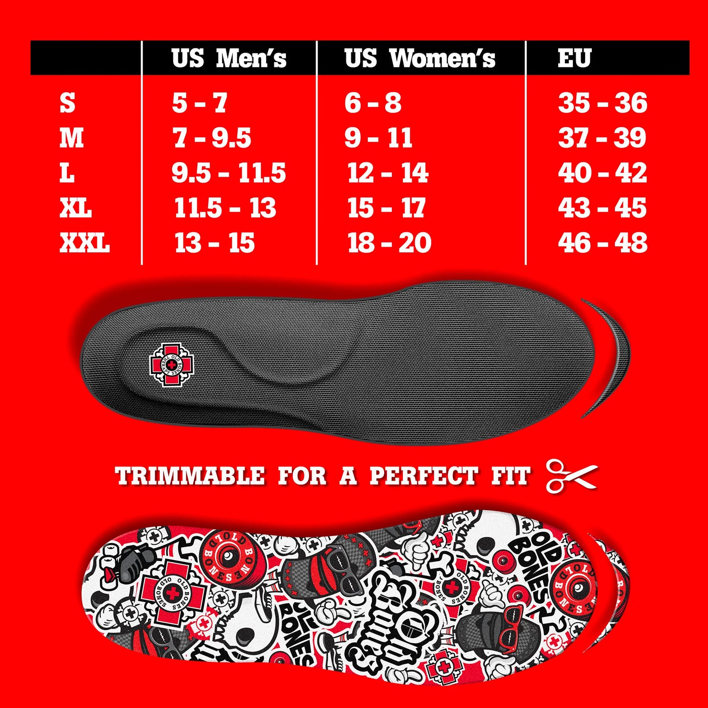 Old Bones Therapy All Day Foot Insoles (2-Pack)
