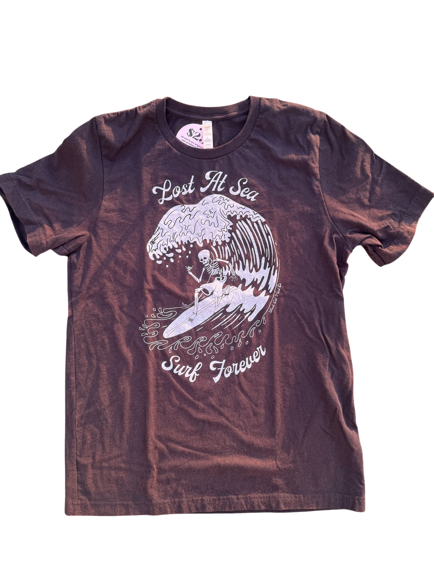 Black Cat Printing Lost at Sea Black T-Shirt