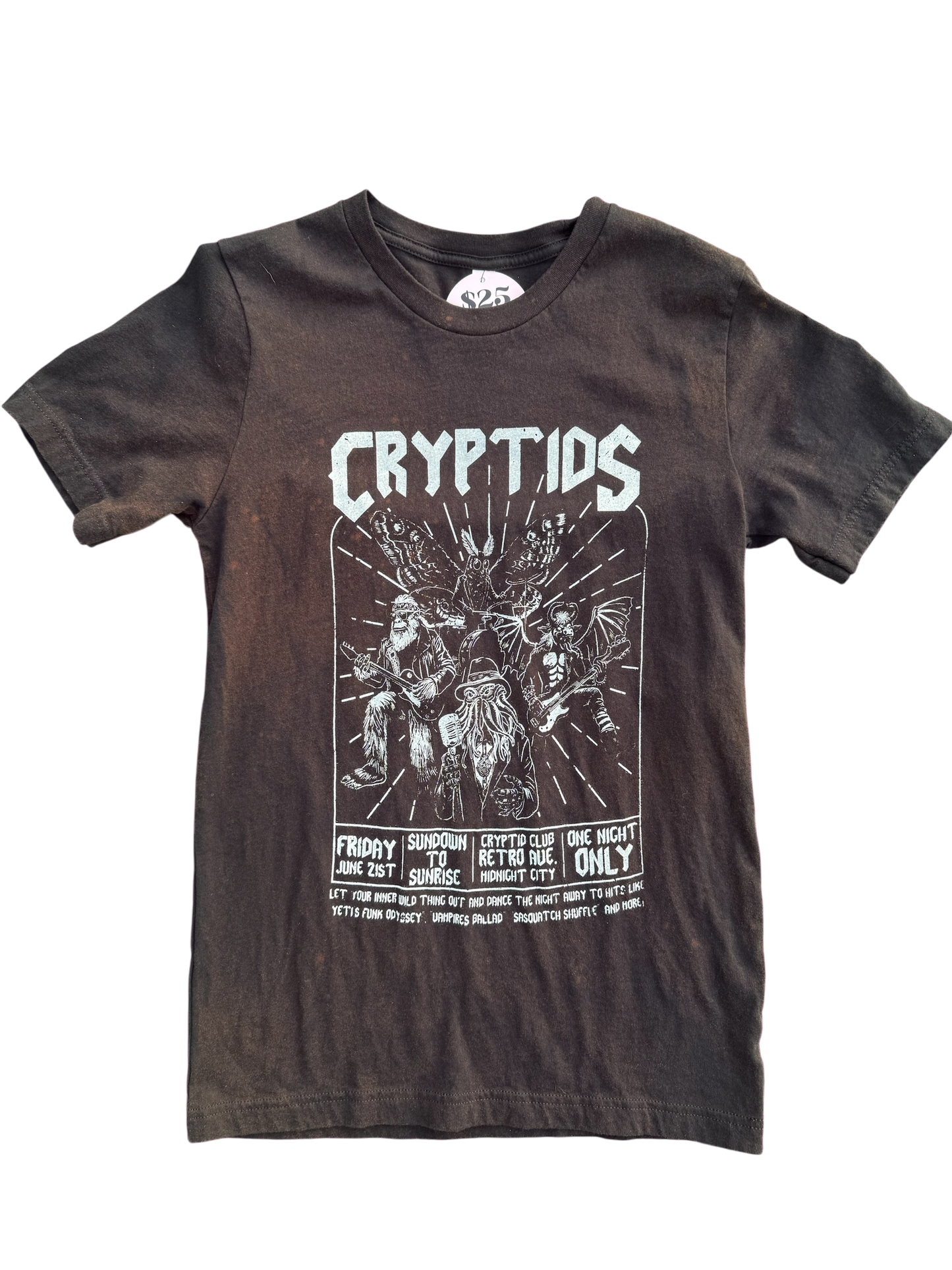 Black Cat Printing Cryptids Black T-Shirt