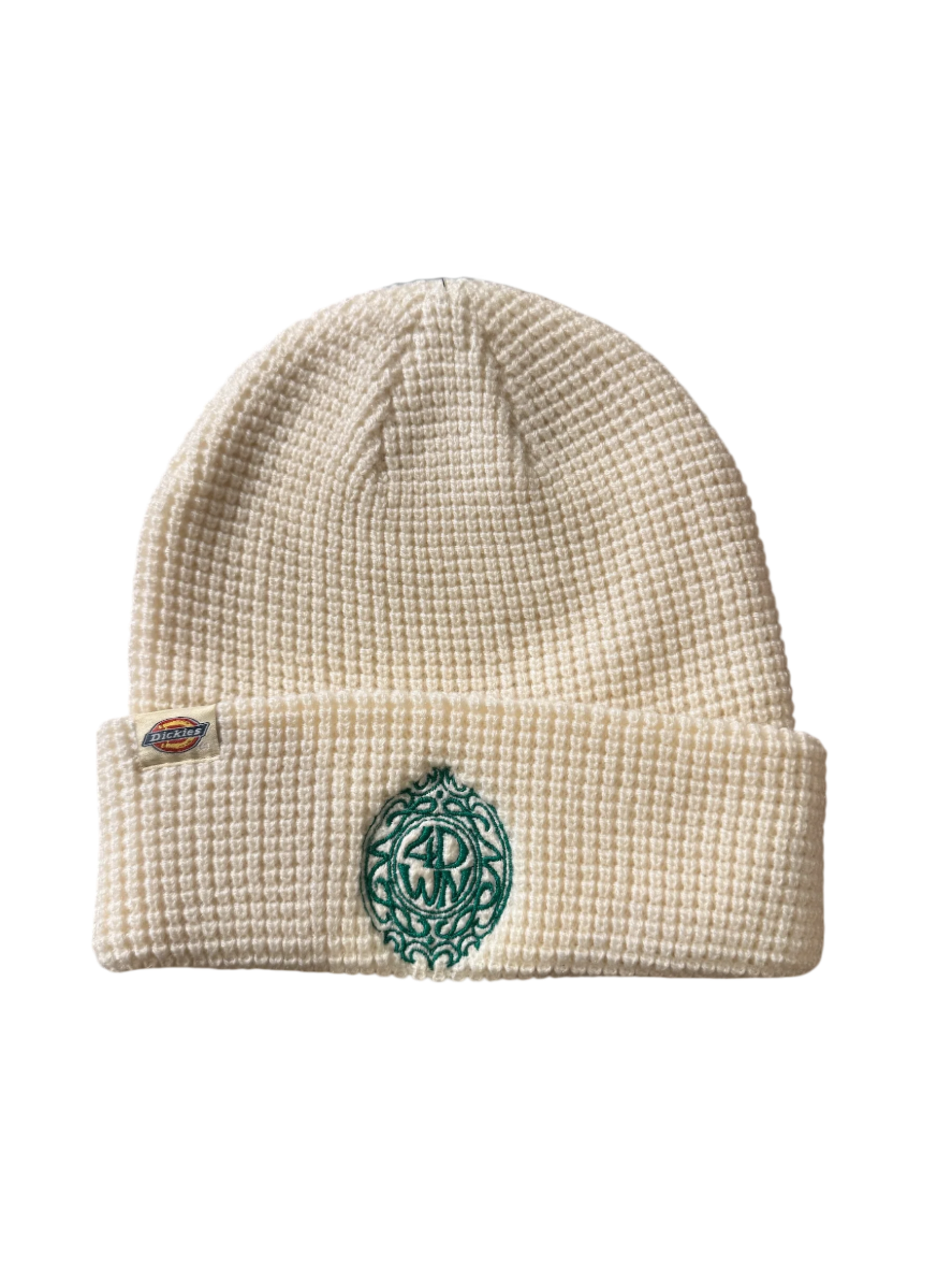 4DWN Logo Beanie White Knit