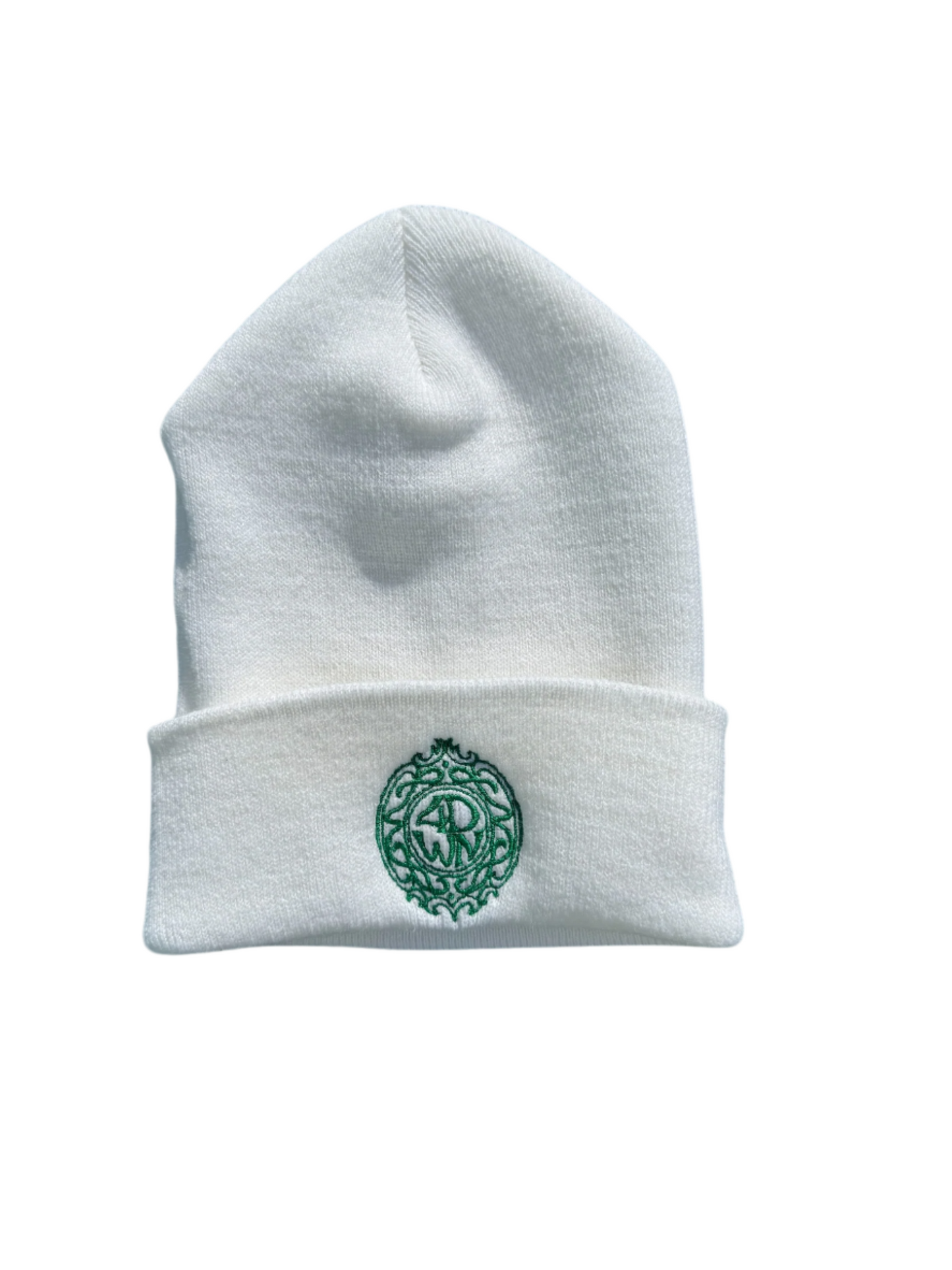 4DWN Logo Beanie White