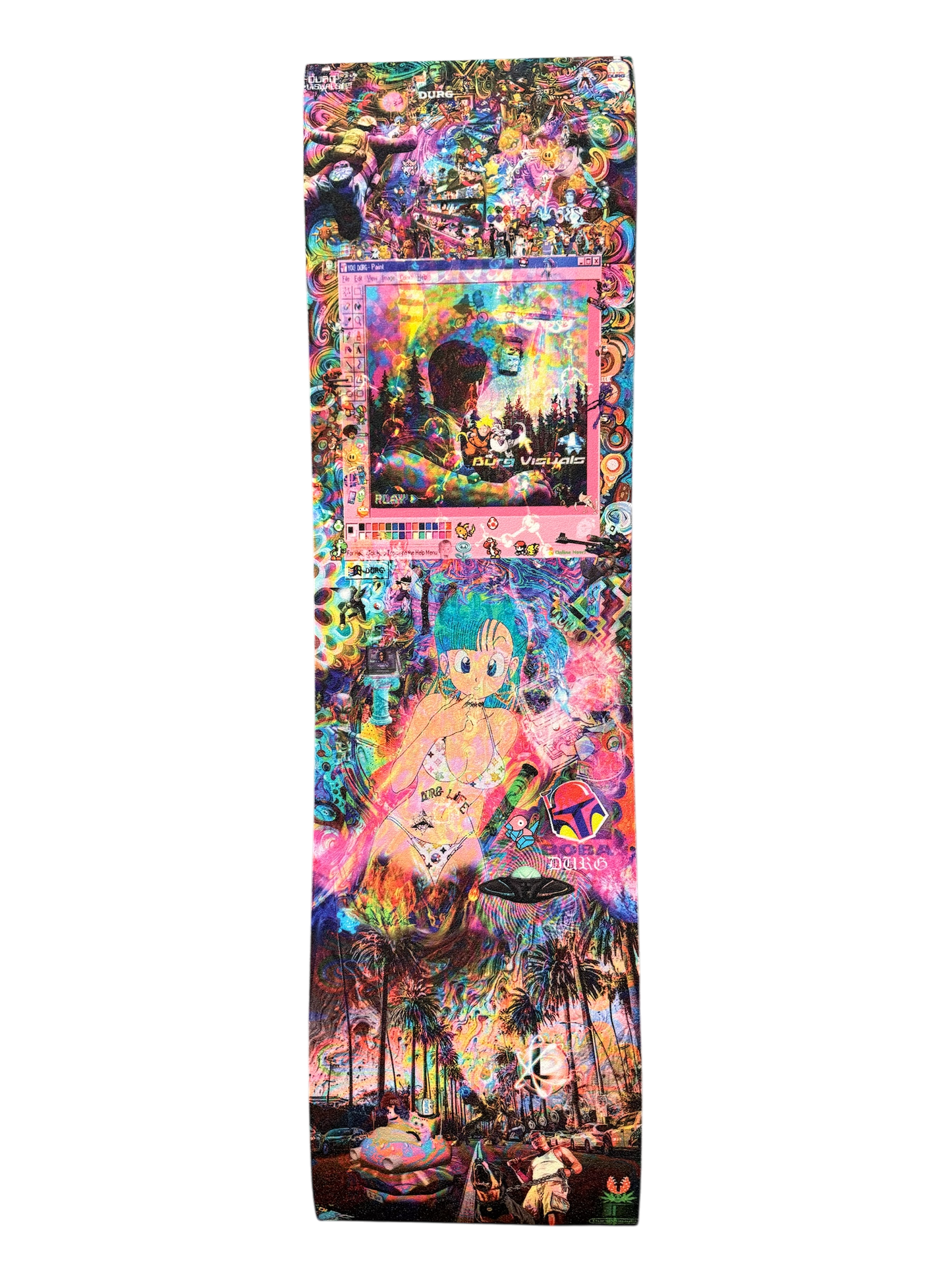 Durg Visuals Skateboard Grip Tape Durgin With Bulma Dragonball Design Steeze