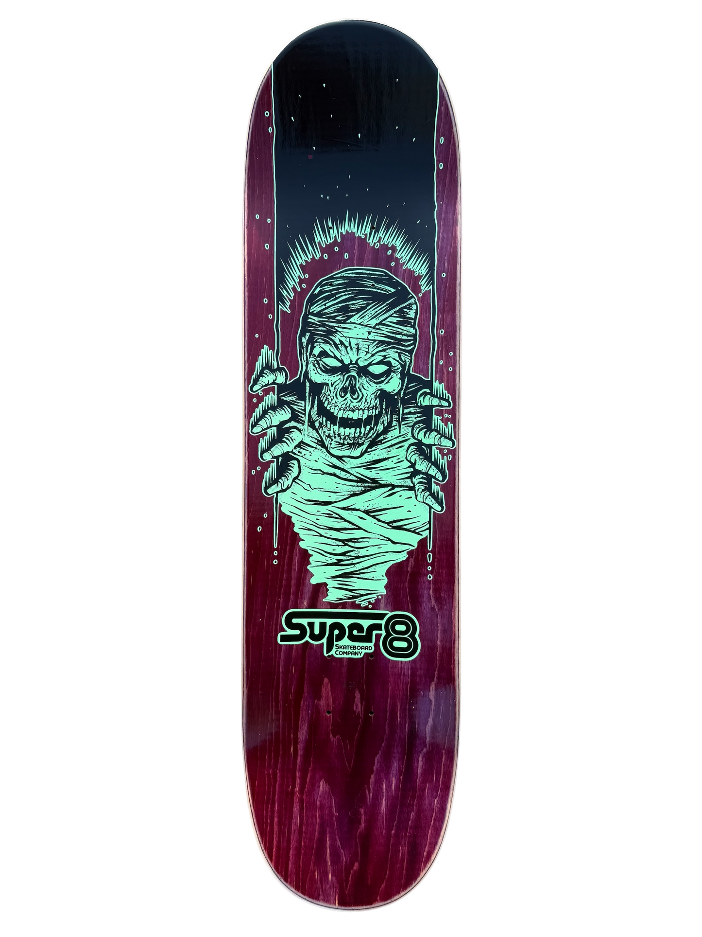 Super 8 Skateboard Co The Griffin Glow in the Dark Skateboard Deck