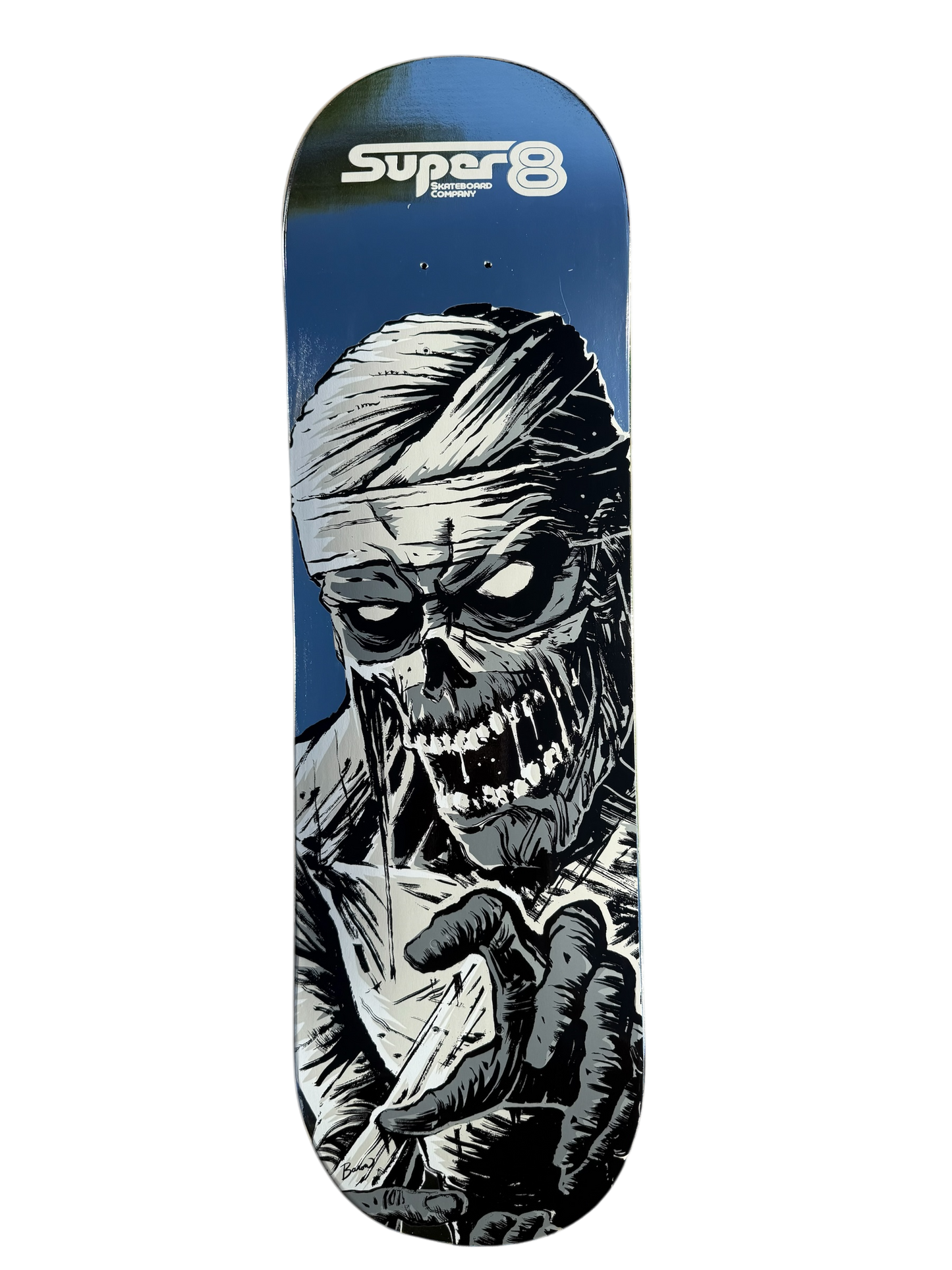 Super 8 Skateboard Co The Heretic Chrome Foil Ghost Limited Edition Skateboard Deck