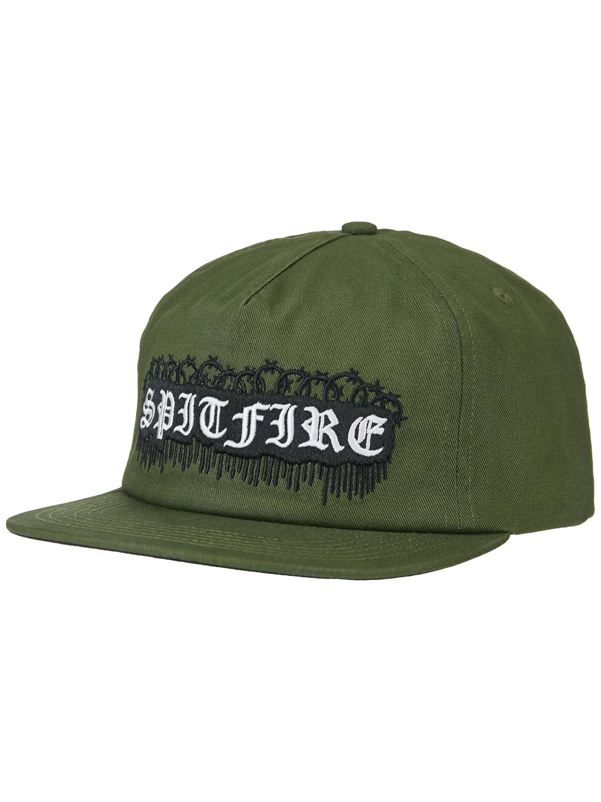 Spitfire Adjustable Old E Barbed Snapback Olive