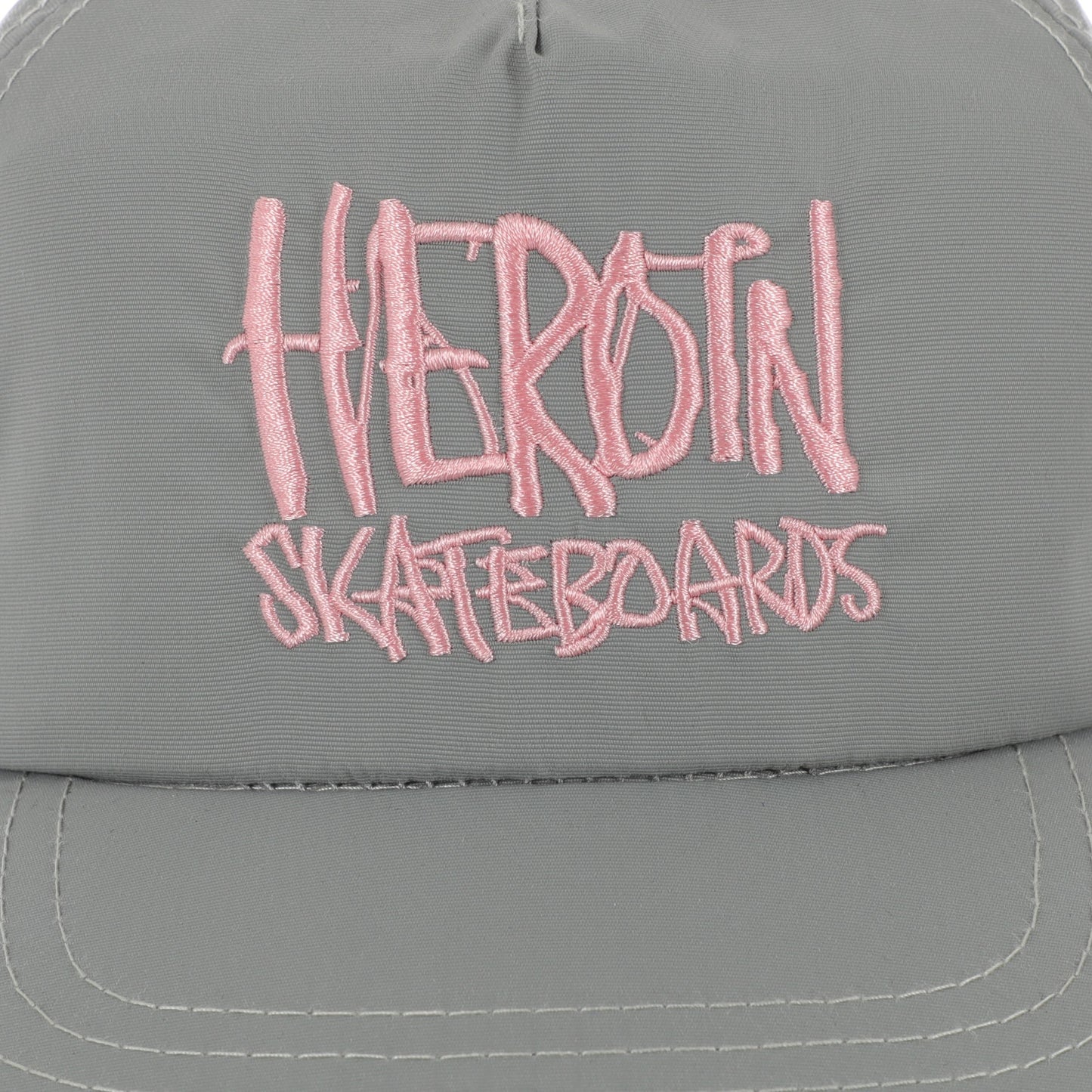 Heroin Skateboards SCRIPT SNAPBACK HAT Pink/Gray