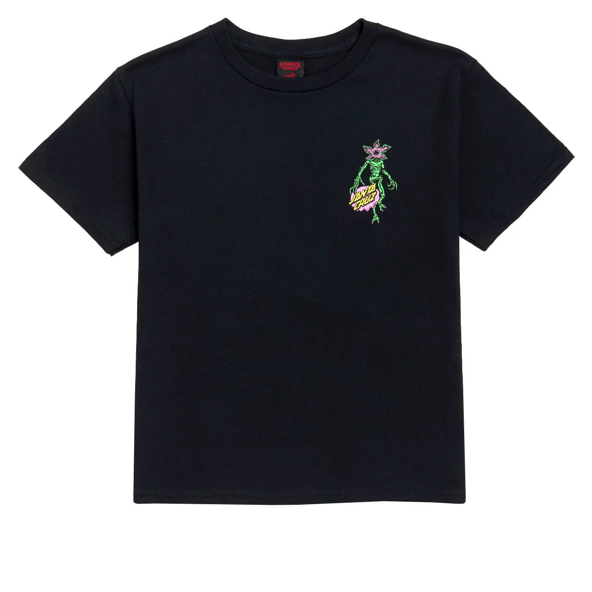 Santa Cruz x Stranger Things Black Demogorgon Dot P/O HeavyWeight T-Shirt Large