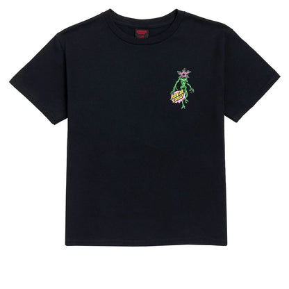 Santa Cruz x Stranger Things Black Demogorgon Dot P/O HeavyWeight T-Shirt Large