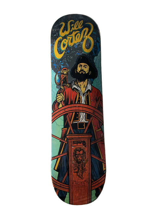 Super 8 Skateboard Co Will Cortez Momento Mori Deck Holo Double foil