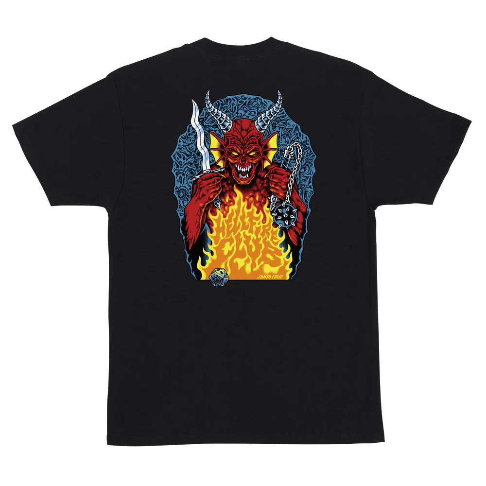 Santa Cruz x Stranger Things Black Hellfire Pit S/S Heavyweight T-shirt