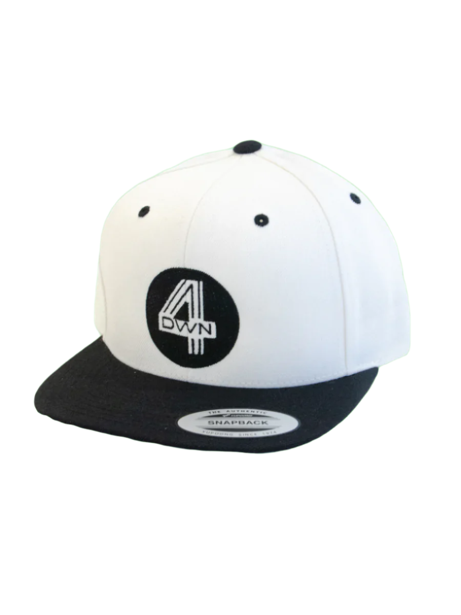 4DWN Logo White Hat