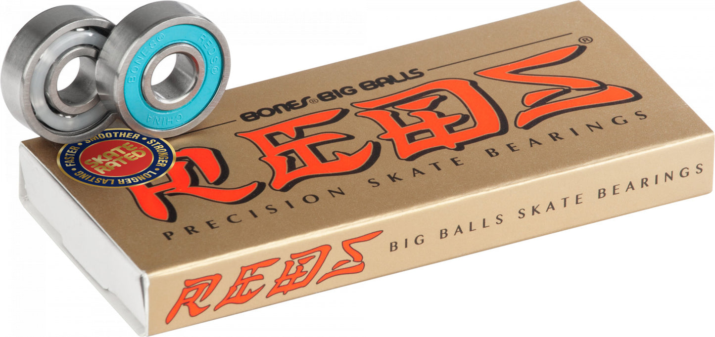 BONES BIG BALLS REDS SKATEBOARD BEARINGS 8 PACK