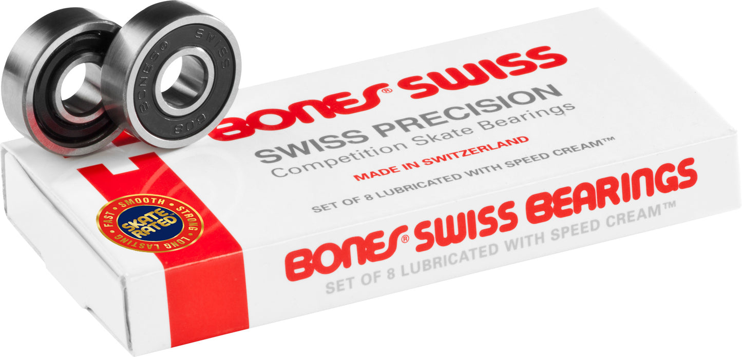 Bones® Swiss Skateboard Bearings 8 pack