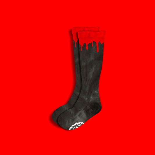 Old Bones Therapy Compression Socks: DRIP (1-Pack) Black
