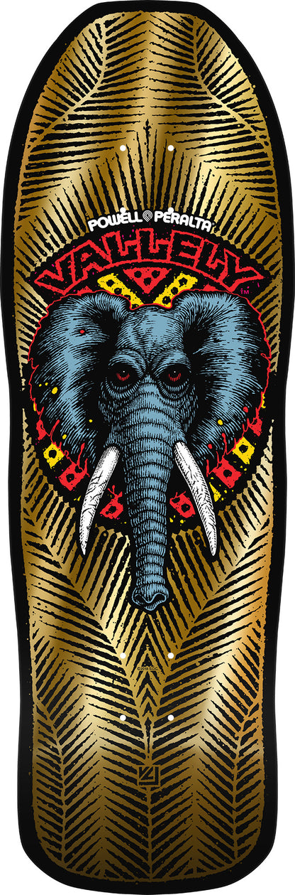 Powell Peralta Mike Vallely Elephant Reissue Skateboard Deck Gold Foil - 10 x 30