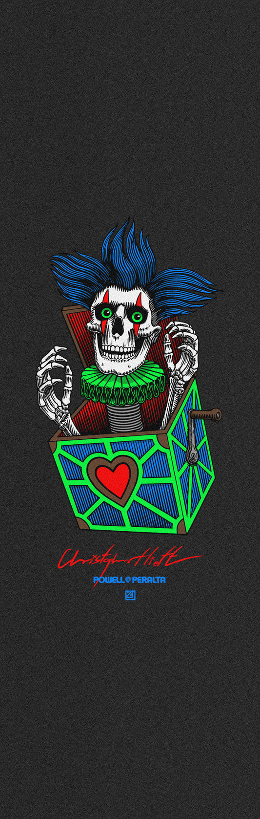 Powell Peralta Chris Hiett Skull Black Grip 9 x 33