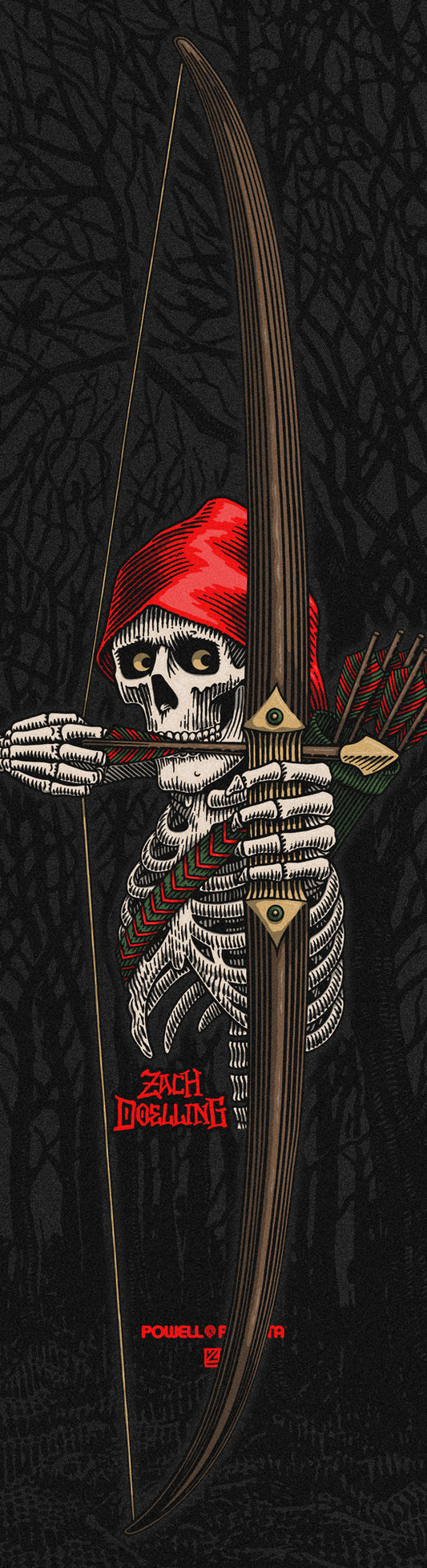 Powell Peralta Zach Doelling Archer Black Grip 10.5 x 33