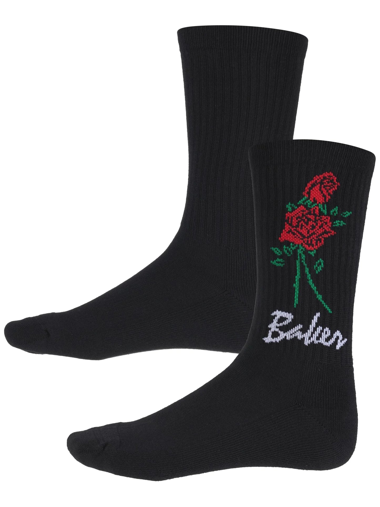 Baker Roses Black Crew Socks
