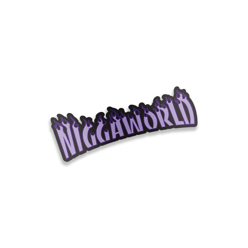 Niggaworld Flame Sticker NWM