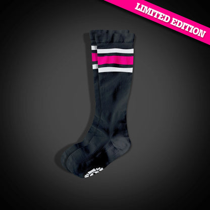 Old Bones Therapy Compression Socks: PINK Stripes (1-Pack)