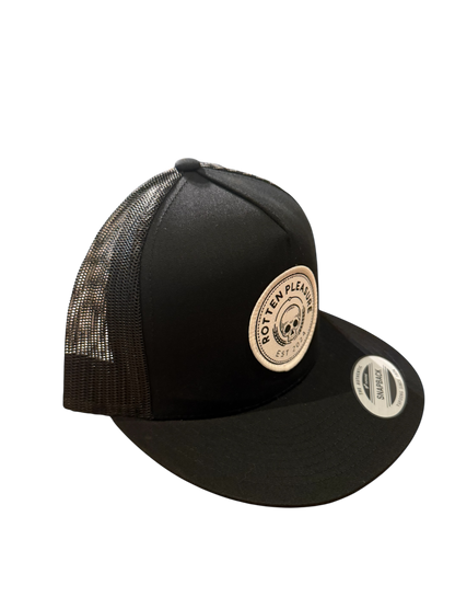 Rotten Pleasure YP CLASSICS – RETRO TRUCKER CAP Black/Black