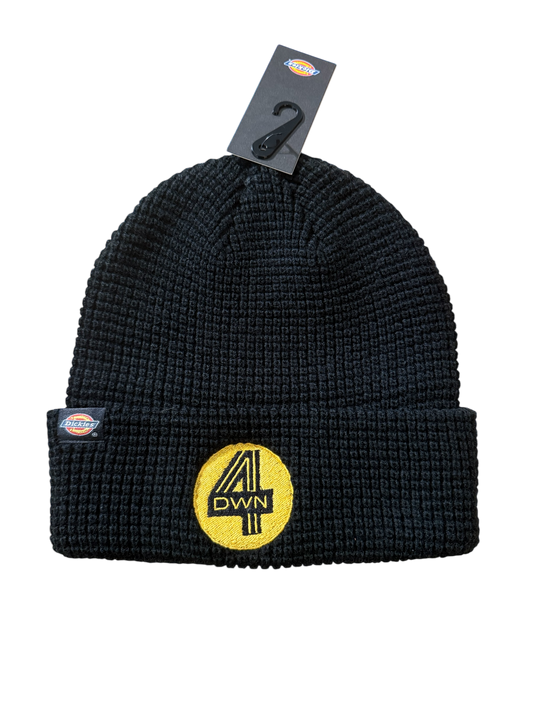 4DWN Logo Beanie Black Knit