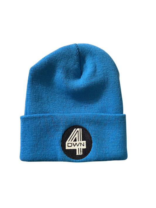 4DWN Logo Beanie Light Blue