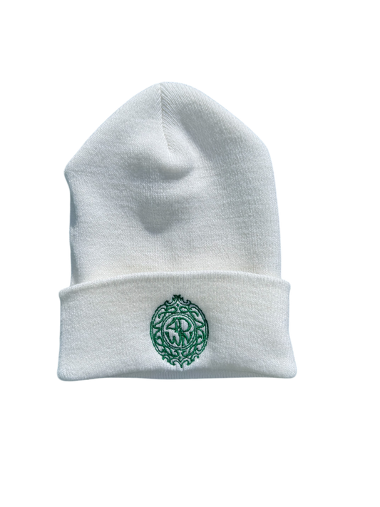 4DWN Logo Beanie White