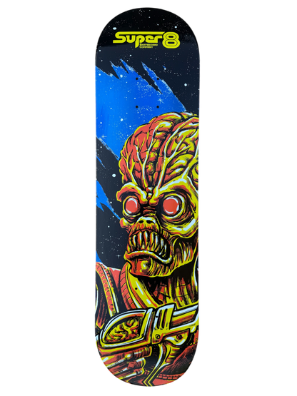 Super 8 Skateboard Co The Metaluna Blue Foil Popsicle Skateboard Deck