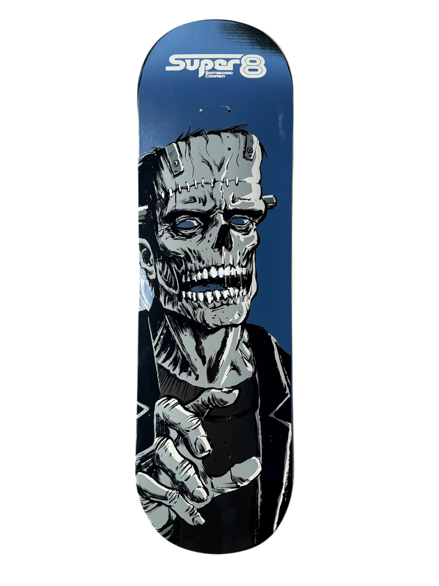 Super 8 Skateboard Co The Adam Chrome Foil Ghost Limited Edition Skateboard Deck