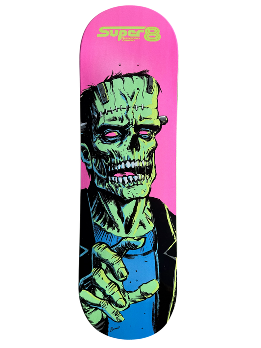 Super 8 Skateboard Co The Adam Glow in the Dark Popsicle Skateboard Deck