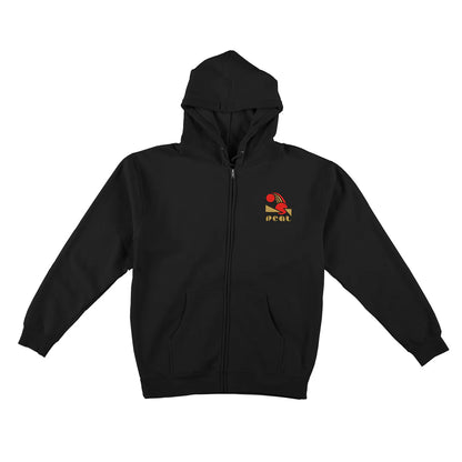 Real Zip up Hood Fowls Black