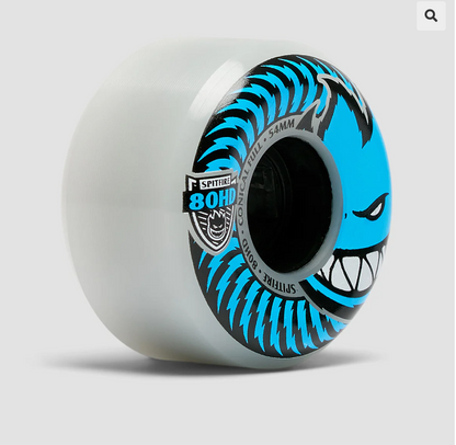 Spitfire Wheels 80HD Charger Conical Clear / Blue Skateboard Wheels -  80a