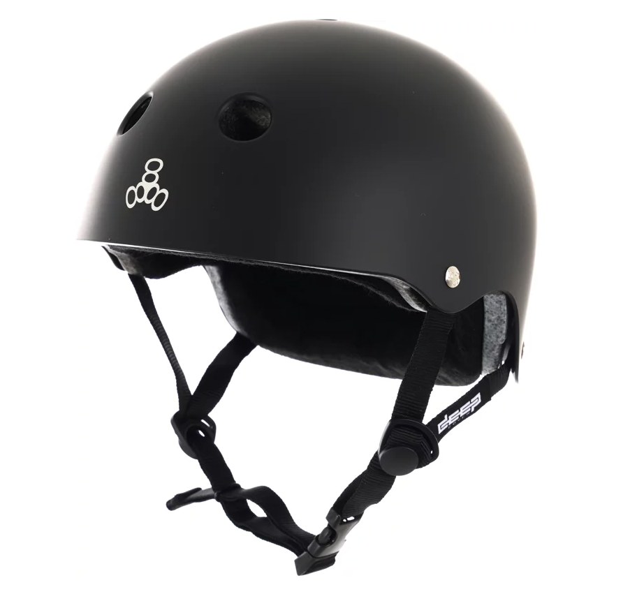 Triple Eight Deep Cover Skate Helmet Black