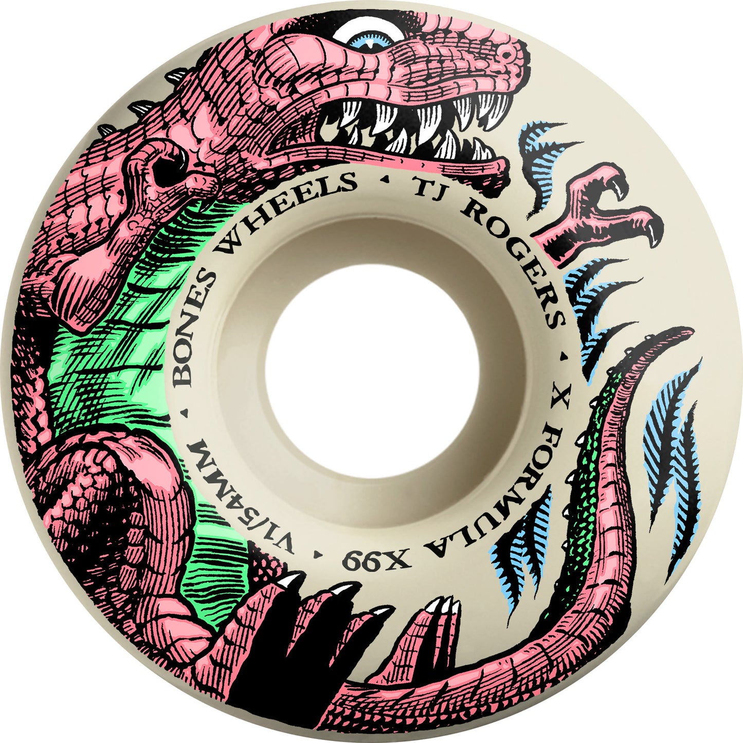 BONES WHEELS X-Formula Skateboard Wheels Rogers Dino-Sortas