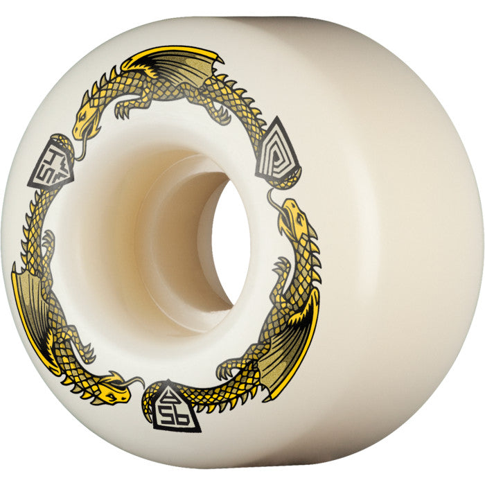 Powell Peralta Dragon Formula Yellow 95A 54x34mm Off White 4pck V4