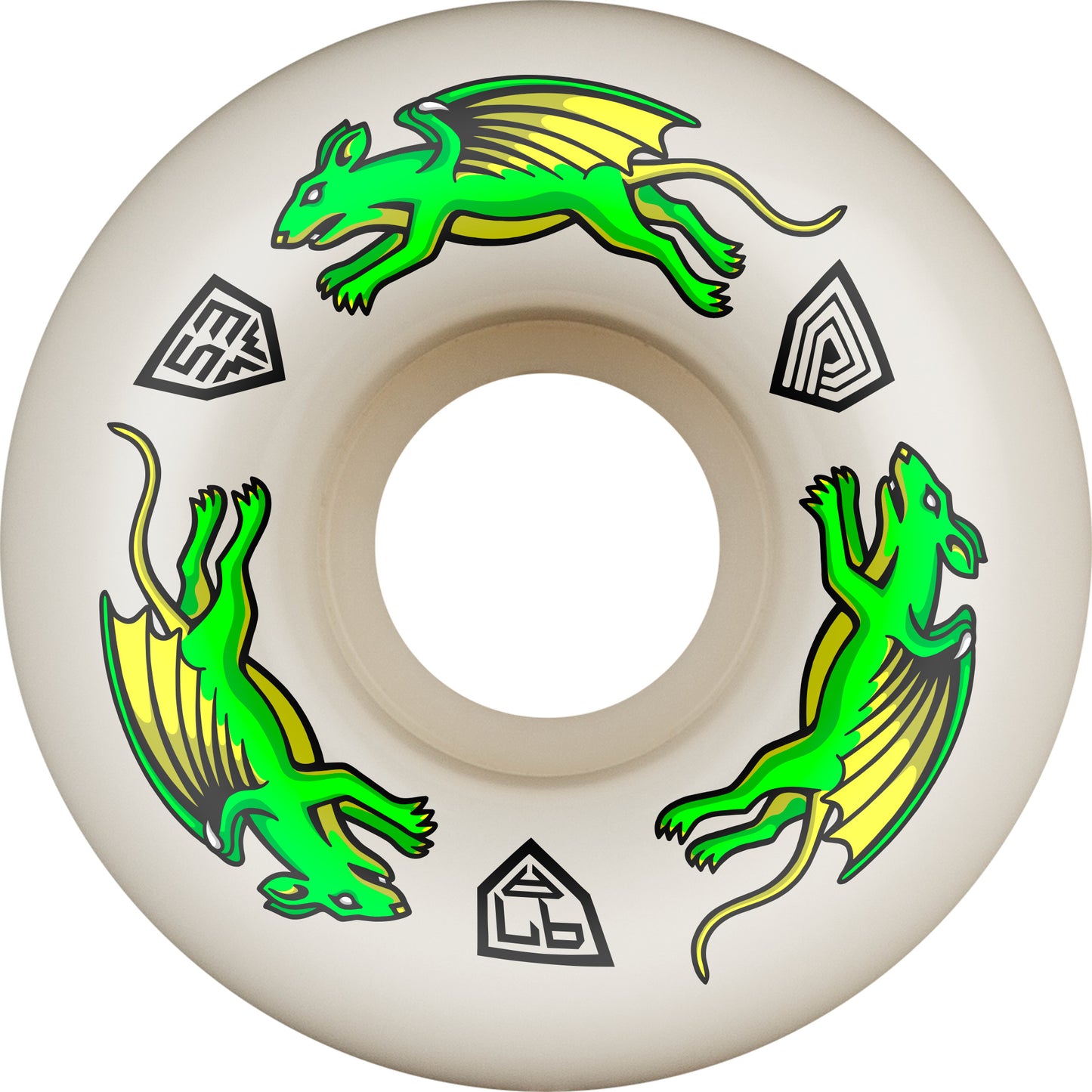 Powell Peralta Dragon Formula Nano Rats Skateboard Wheels 53mm x 34mm 97A 4pk