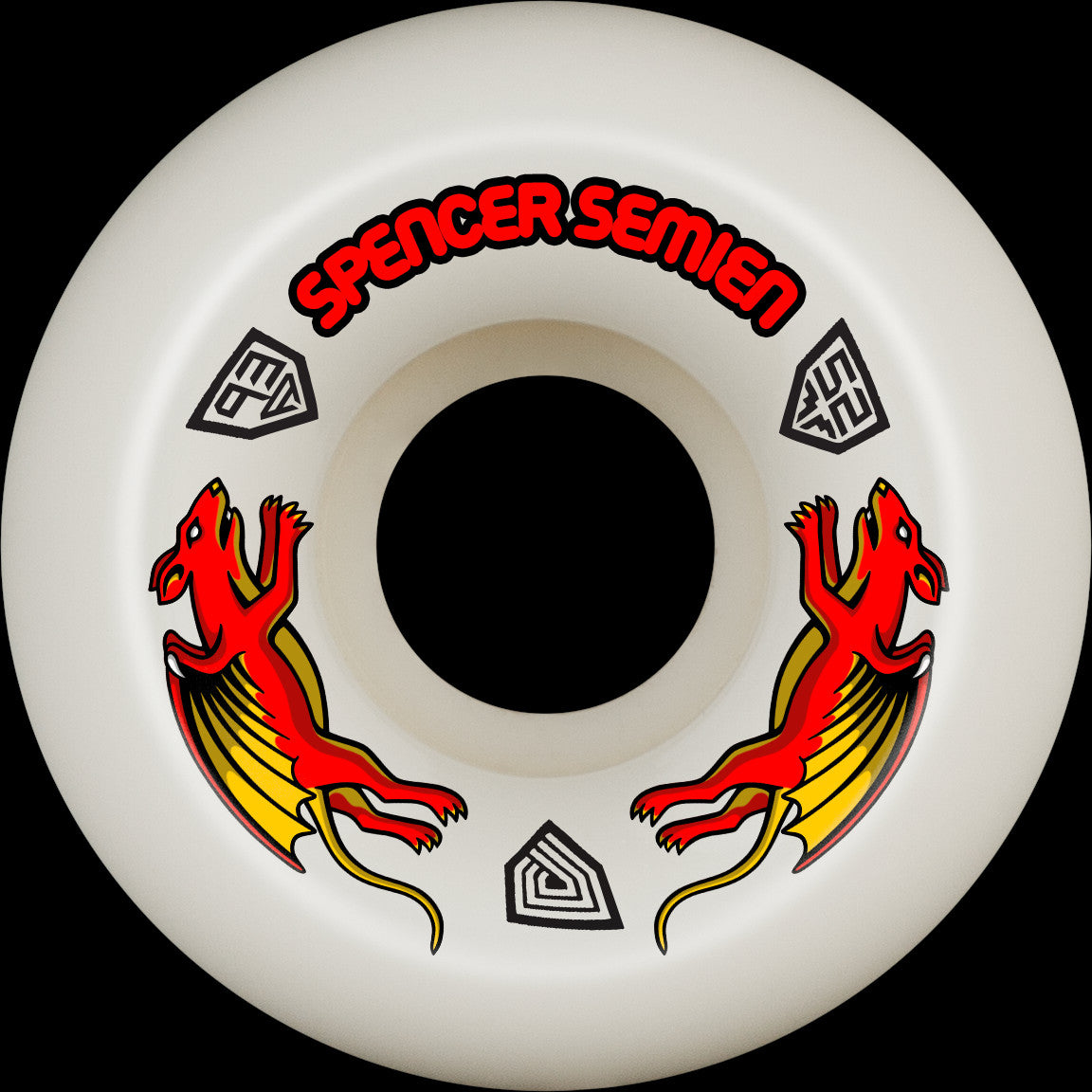 Powell Peralta Dragon Formula Skateboard Wheels Nano Rat Spencer Semien Model 52mm x 30mm 93A 4pk
