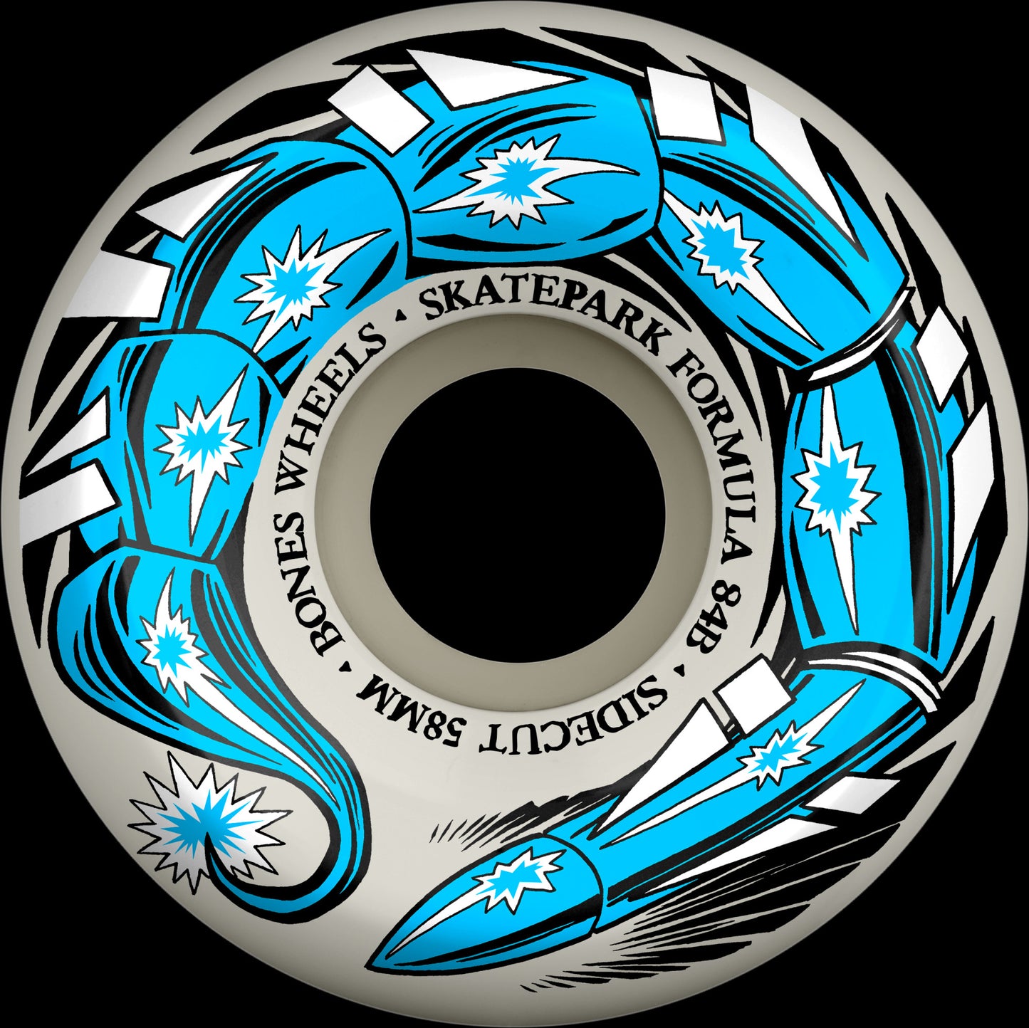 BONES WHEELS SPF SKATEBOARD WHEELS SCORPEEDO 58 P5 SIDECUT SKATEPARK FORMULA 84B 4K
