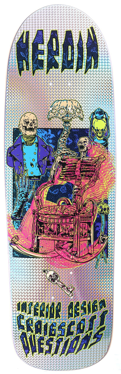 HEROIN QUESTIONS HELLSCAPE 10.0 SKATEBOARD DECK