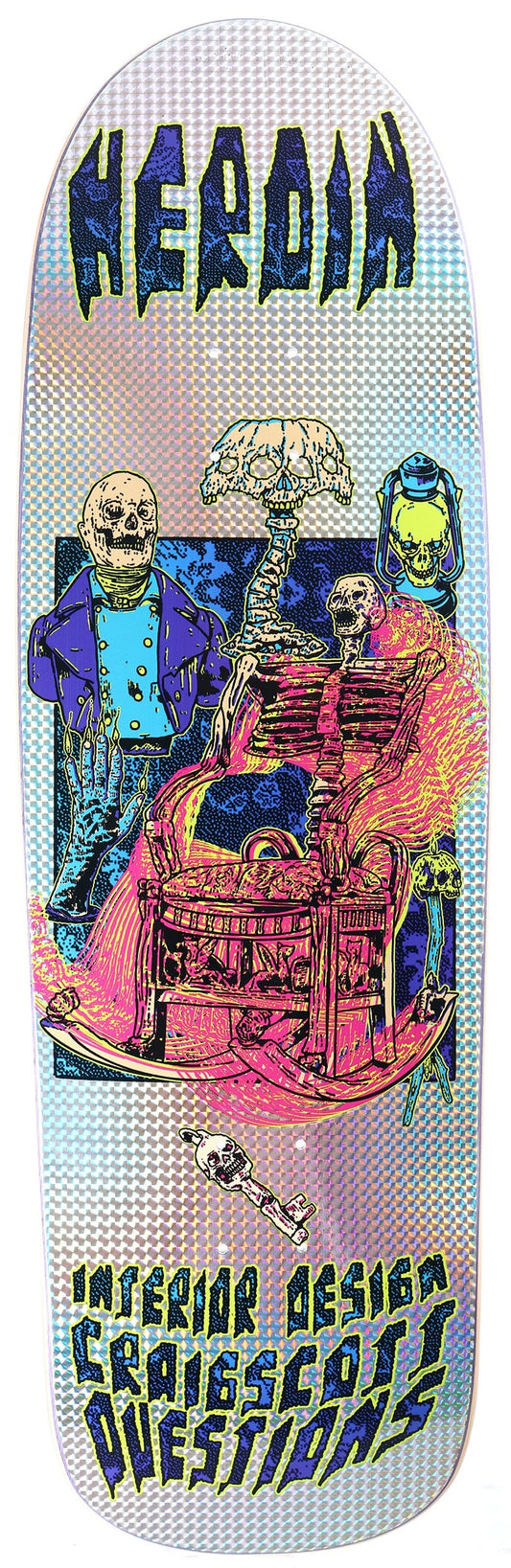 HEROIN QUESTIONS HELLSCAPE 10.0 SKATEBOARD DECK