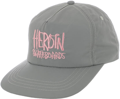 Heroin Skateboards SCRIPT SNAPBACK HAT Pink/Gray