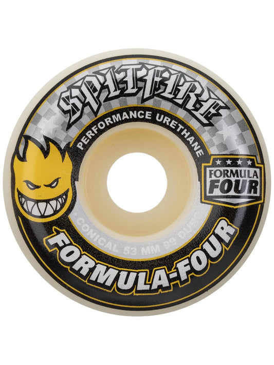 SPITFIRE FORMULA FOUR 99 Conical Full SKATEBOARD WHEELS (YLW)